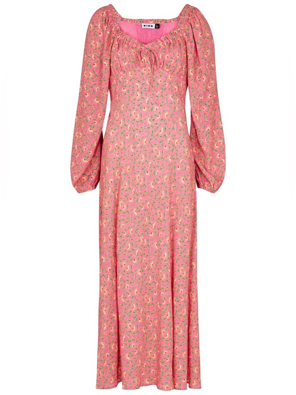 NWT - RIXO Olimani Pink Floral Midi Dress (XL & 2XL)